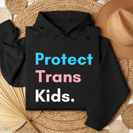 black protect trans kids hoodie