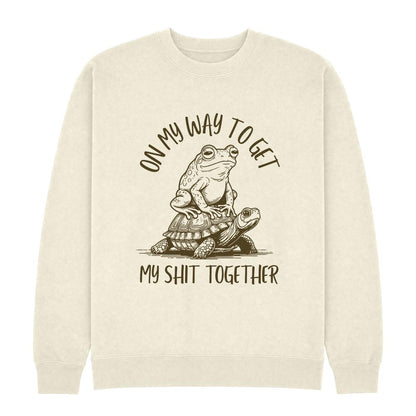 On My Way to Get My Shit Together Off-White Crewneck